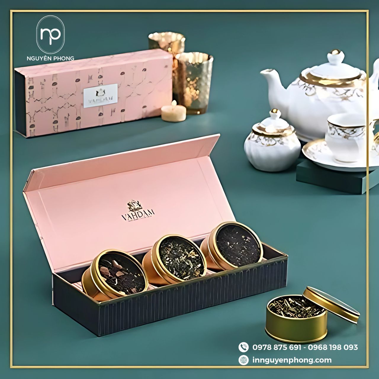 Bao bì hộp đựng trà thảo mộc